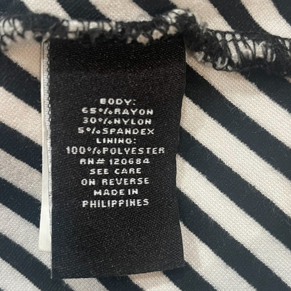 Torrid Black Striped Spaghetti Strap Bodycon Mini Dress Size 24 NWOT - Picture 10 of 12